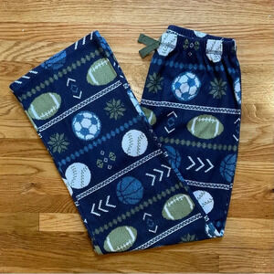 4/$25 St Eve Boys Wide Leg Fleece Pajama Pants Sports Themed Size 12